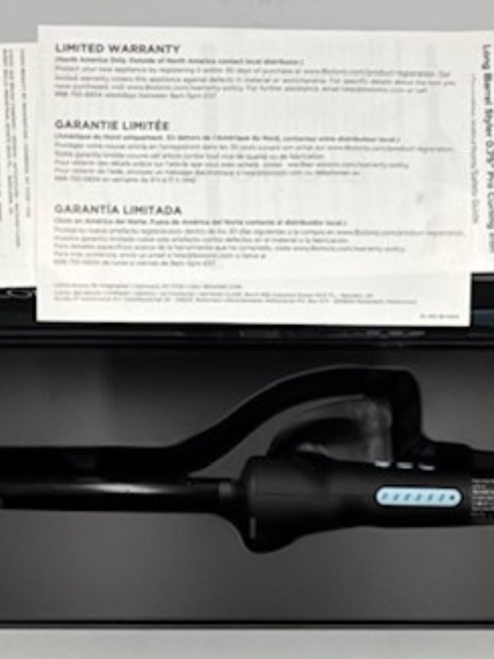 Bio Ionic 1.5” Long Barrel Styler Pro Curling Iron Ceramic - Picture 2 of 7